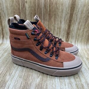 Vans Sk8-Hi Waterproof MTE Women's Size 9.5 Glazed Ginger Shoes Sneakers NEW